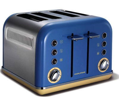 Morphy Richards Accents 242007 4-Slice Toaster - Cornflower Blue